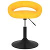 vidaXL Chaises &agrave; manger pivotantes lot de 4 jaune moutarde velours