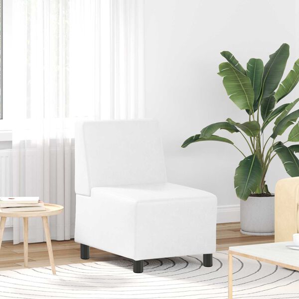 vidaXL | Unit&eacute; de Sofa Modulaire Sans Accoudoirs | Blanc 55 x 74 x 82 cm