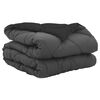vidaXL Duvet d'&eacute;t&eacute; simple Noir et anthracite 200 x 140 cm Microfibre
