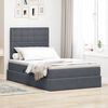 vidaXL Lit avec rangement et matelas Gris fonc&eacute; 120 x 200 cm Velours