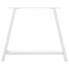 vidaXL Pieds de table &agrave; manger en forme de A, 2 pi&egrave;ces, blanc, 100 x (72-73) cm, acier