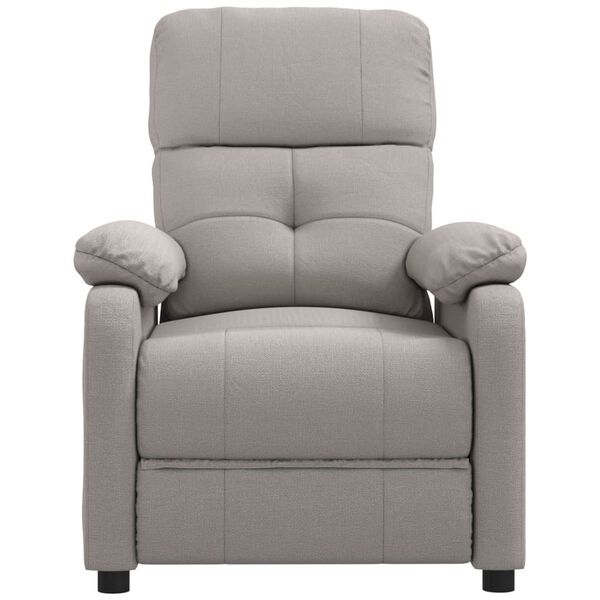 vidaXL Fauteuil de massage Taupe Tissu