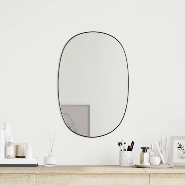 vidaXL Miroir mural Noir 50x35 cm