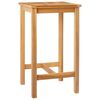 vidaXL Table de bar Naturel 60 x 60 x 105 cm Teck Massif