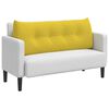 vidaXL Coussin de Dos Jaune clair 120 x 24 x 50 cm tissu