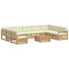 vidaXL Ensemble de canap&eacute;s d'ext&eacute;rieur 10 pc Blanc et cr&egrave;me