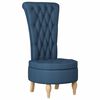 vidaXL Fauteuil &agrave; pantoufle Bleu 56,5 x 70 x 110 cm tissu