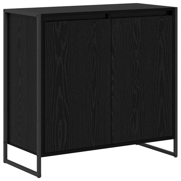 vidaXL Meuble d'appoint Ch&ecirc;ne noir 79 x 36 x 75 cm Bois d'ing&eacute;nierie