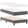 vidaXL Lit &agrave; ressorts avec matelas Gris 100 x 200 cm Simili cuir