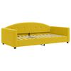 vidaXL Lit de jour avec gigogne et matelas jaune 100x200 cm velours