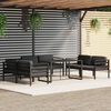 vidaXL Salon de jardin 7 pcs avec coussins Aluminium Anthracite