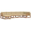 vidaXL Ensemble de canap&eacute;s d'ext&eacute;rieur 7 pc Naturel et Beige
