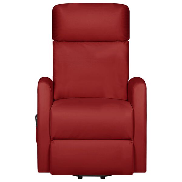 vidaXL Fauteuil de massage Rouge bordeaux Similicuir