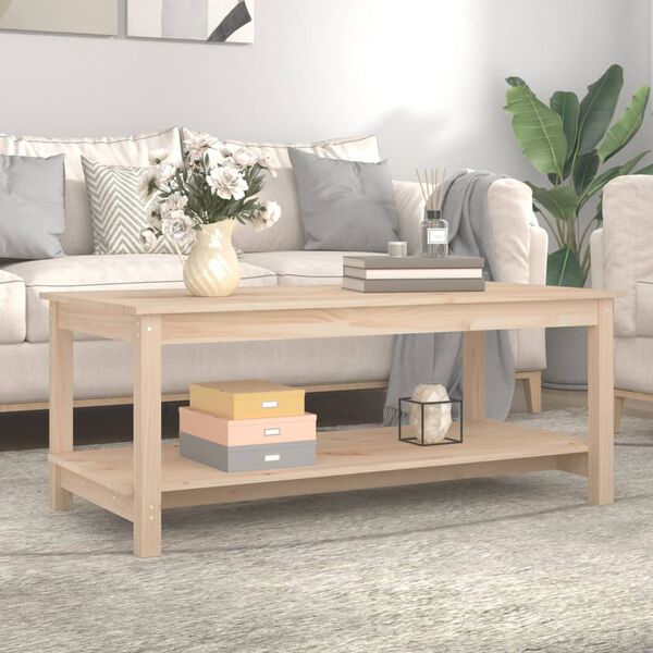 vidaXL Table basse 110x55x45 cm Bois massif de pin