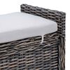 vidaXL Banc de rangement Noir Blanchi 110 x 40 x 50 cm Rotin