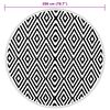 vidaXL Tapis d'ext&eacute;rieur ARAKIL blanc et noir &Oslash;200 cm PP