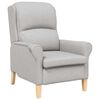 vidaXL fauteuil Gris nuage tissu