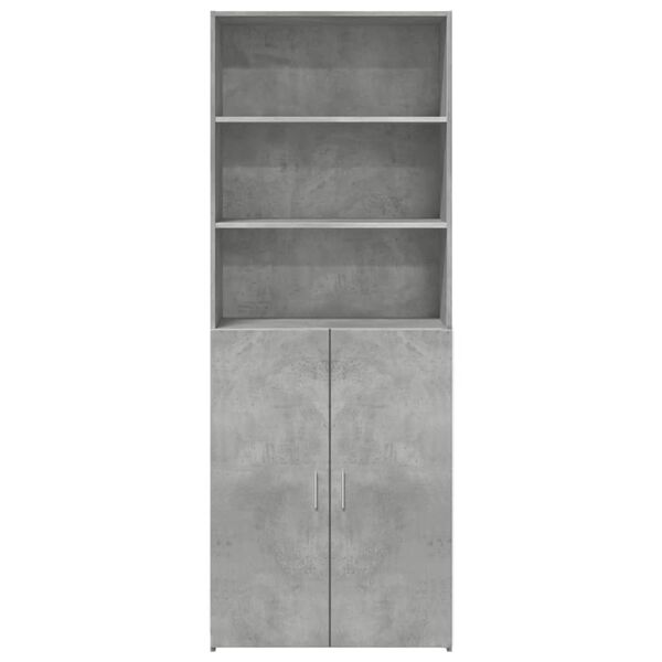 vidaXL Buffet haut gris b&eacute;ton 70x42,5x185 cm bois d'ing&eacute;nierie