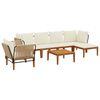 vidaXL 7 pc Bois d'acacia massif et corde Naturel