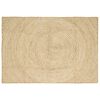 vidaXL Tapis de surface Blanc 120 x 170 cm Jute