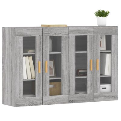 vidaXL Armoires murales 2 pcs sonoma gris bois d'ingénierie