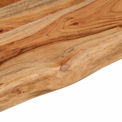 vidaXL Table d'appoint 70x40x2,5cm bois massif acacia bordure assortie