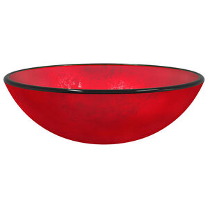 vidaXL Lavabo Verre tremp&eacute; 42x14 cm Rouge