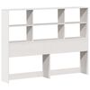 vidaXL Lit biblioth&egrave;que sans matelas blanc 140x190 cm bois pin massif