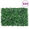 vidaXL Cl&ocirc;ture &agrave; feuilles d'arbustes artificiels 24 pcs Vert 40x60 cm