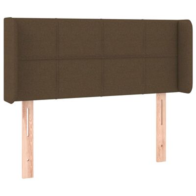 vidaXL Tête de lit à LED Marron foncé 93x16x78/88 cm Tissu