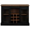 vidaXL Buffet HALDEN 2 portes coulissantes noir 112x40x80 cm