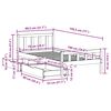 vidaXL Cadre de lit sans matelas 75x190 cm bois de pin massif