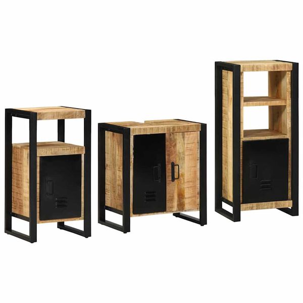 vidaXL Ensemble de mobilier de salle de bain avec tiroir 3 pcs