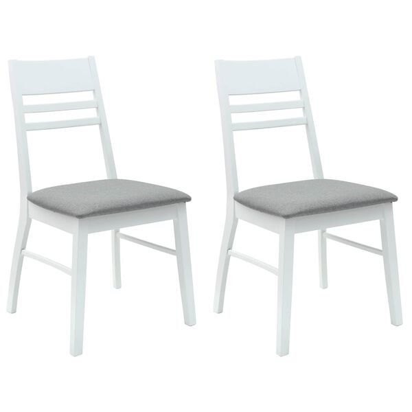 vidaXL Chaises de salle &agrave; manger 2 pcs Blanc 43 x 54 x 89 cm