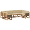 vidaXL Ensemble de canap&eacute;s d'ext&eacute;rieur 9 pcs Naturel et Beige