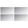 vidaXL Nez de marche 4 pc 80 x 40 cm Argent&eacute; Aluminium Rectangulaire