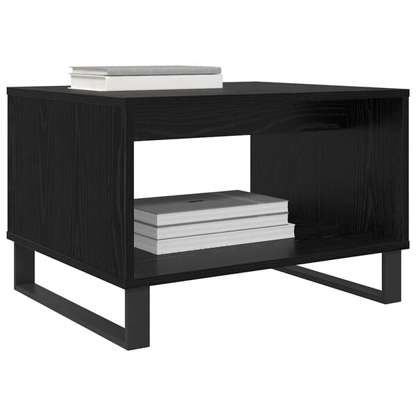 vidaXL Table basse Ch&ecirc;ne noir 60 x 50 x 40 cm Bois d'ing&eacute;nierie