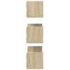 vidaXL Étagères murales 3pcs chêne sonoma 58x18x18cm bois d'ingénierie