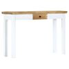 vidaXL Table console Blanc et marron 110x35x75 cm Bois manguier massif