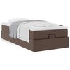 VidaXL Cadre de lit ottoman avec matelas marron 90x200 cm similicuir