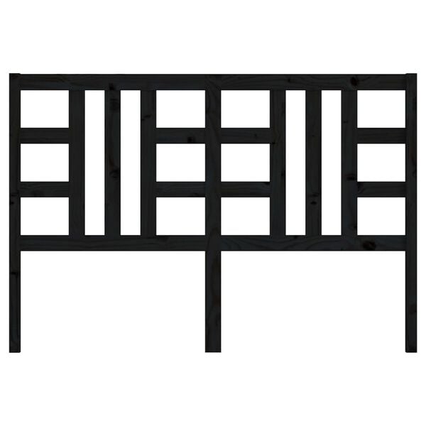 vidaXL T&ecirc;te de lit Noir 166x4x100 cm Bois massif de pin