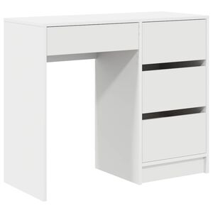 vidaXL Bureau Blanc Bois d'ing&eacute;nierie 90 x 37,5 x 75 cm
