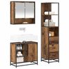 vidaXL Ensemble de mobilier de salle de bain 3 pcs Bois Ancien