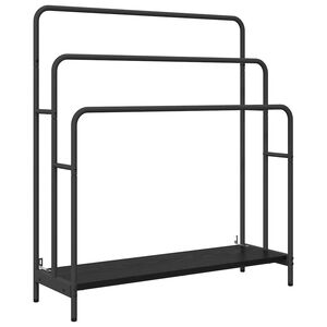 vidaXL Porte-v&ecirc;tements Ch&ecirc;ne noir 90 x 30 x 100,5 cm Bois d'ing&eacute;nierie