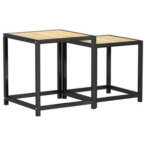 vidaXL Tables &agrave; th&eacute; 2 pcs MDF Ch&ecirc;ne sonoma