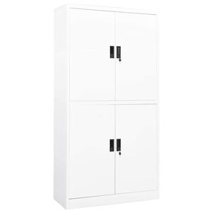 vidaXL Armoire de bureau Blanc 90x40x180 cm Acier