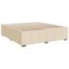 vidaXL Sommier &agrave; lattes de lit avec matelas Cr&egrave;me 200x200 cm Tissu
