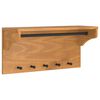 vidaXL Porte-manteau mural SANDNES 87x30x42 cm bois massif pin