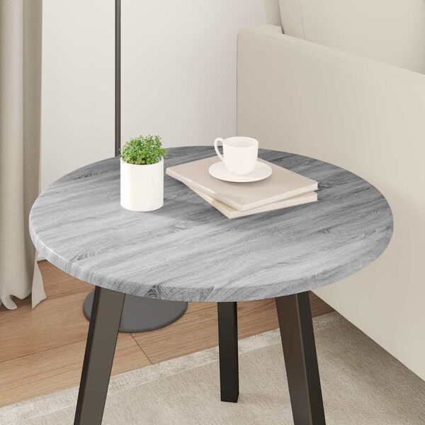vidaXL Plateau de table Sonoma gris 50 x 50 x 1,5 cm Bois d'ing&eacute;nierie