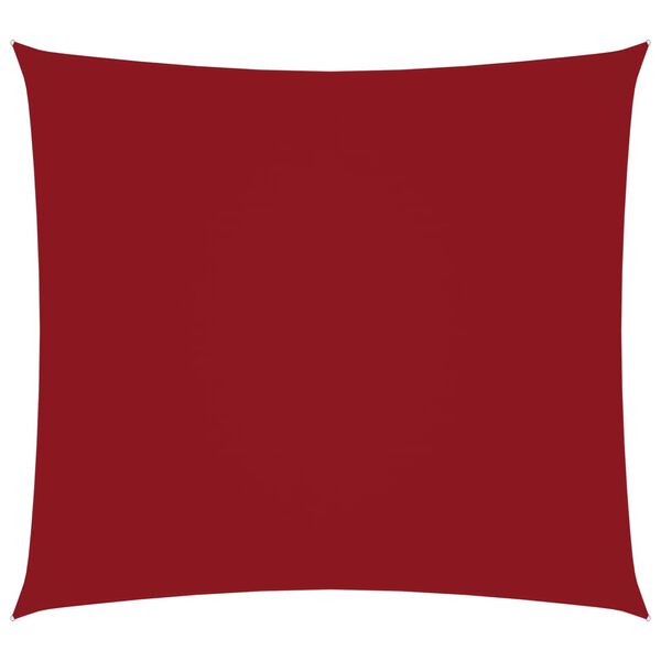 vidaXL Voile de parasol tissu oxford carr&eacute; 5x5 m rouge